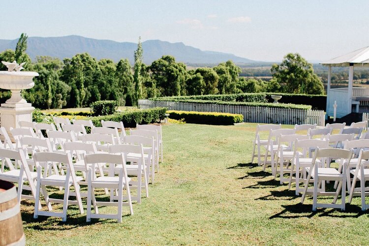 Beautiful ceremony space at a BYO wedding venue in Rothbury NSW