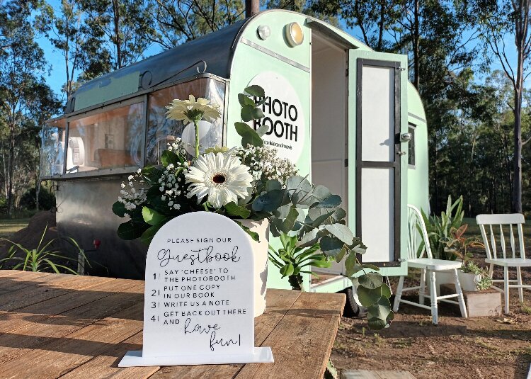 Backyard Wedding Caravan Booth