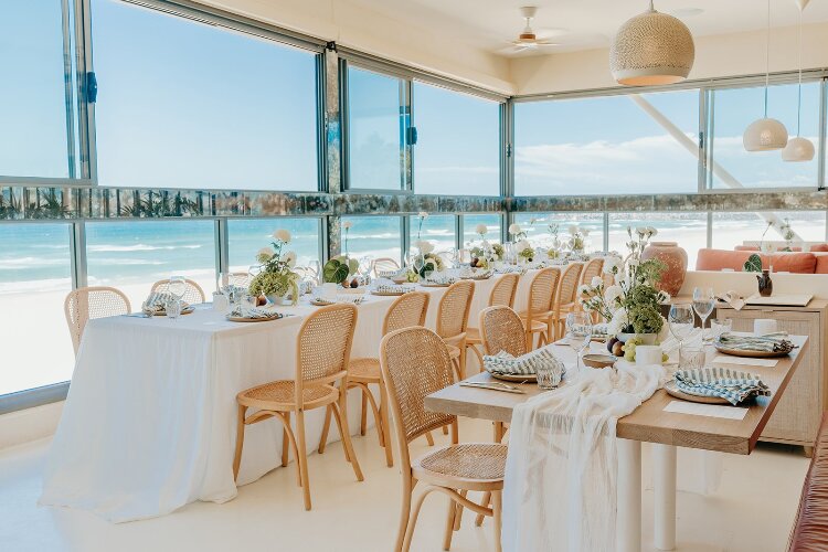 Beach wedding reception at Byron Bay's Capiche Restaurant