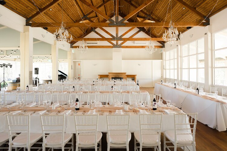 Wedding reception hall at Wandin Valley Estate in the Hunter Valley