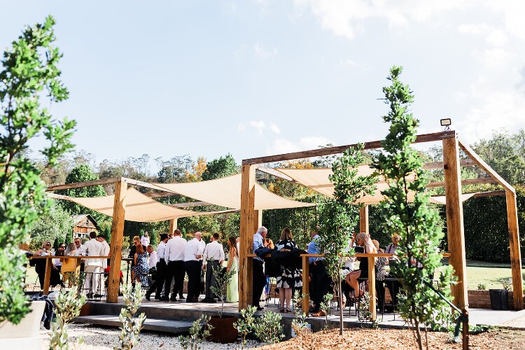 Country wedding location for outdoor receptions at The Woodhouse Wollombi