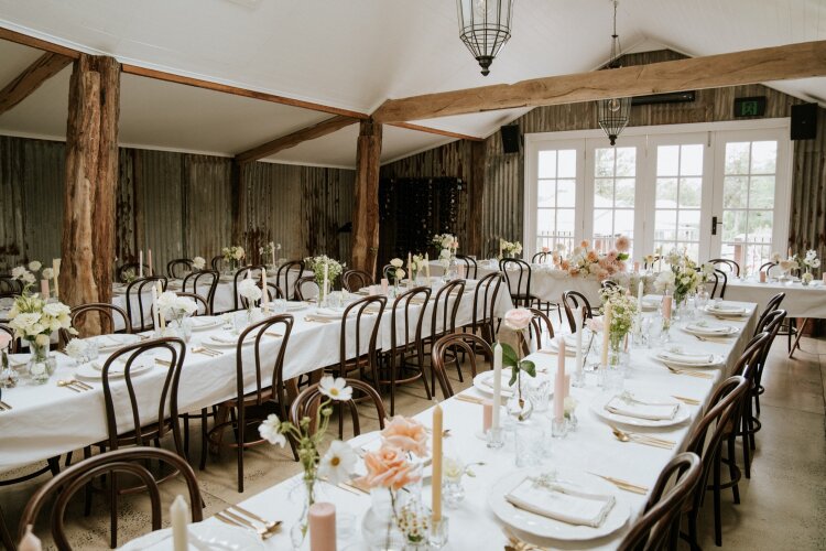 Country wedding venue with rustic barn