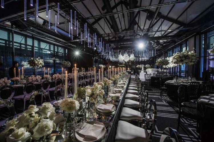 Large reception venue for 300+ guests at Jones Bay Wharf