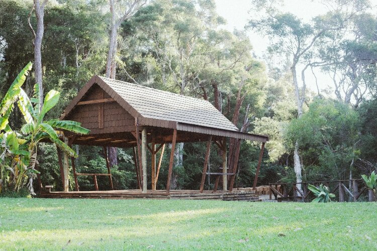 Marquee wedding reception venue lawn at Whistle Tree Central Coast NSW