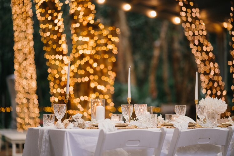 Micro wedding venue in a fairy lit rainforest in Port Stephens NSW