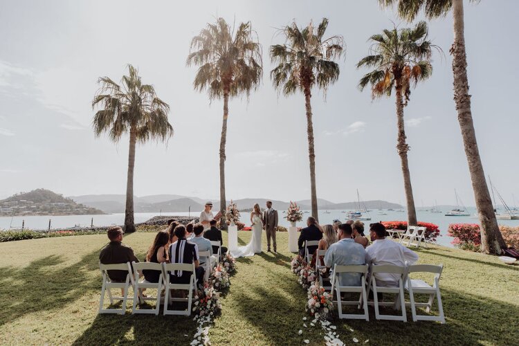 Mirage Whitsundays wedding ceremony venue overlooking Whisper Bay