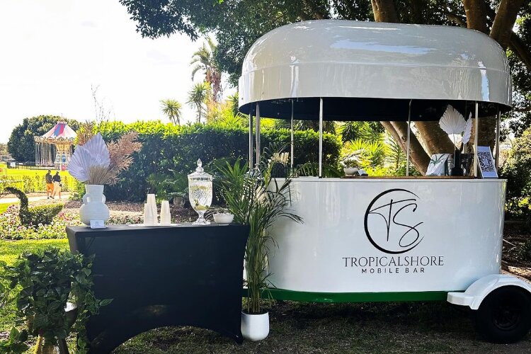 Tropical Shore Mobile Bar and mobile champagne carts