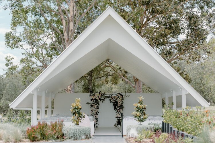 Open air wedding chapel at Greystone Estate in Pokolbin