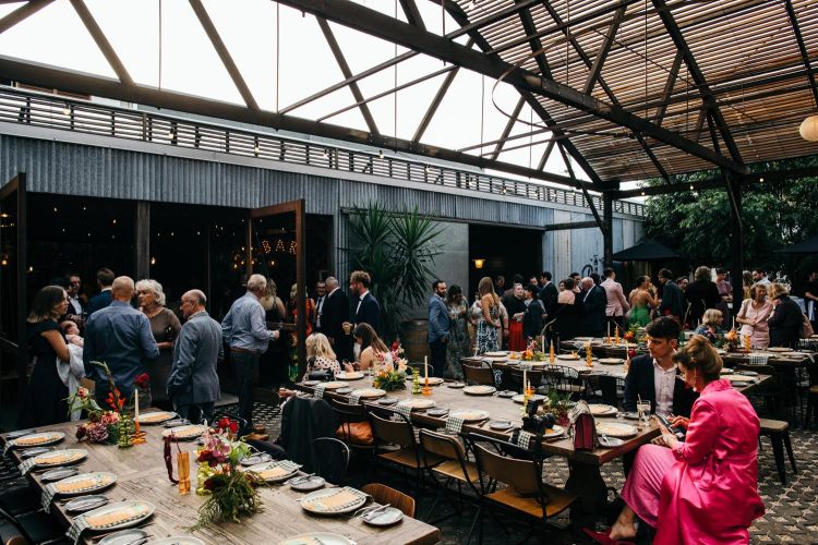 Outdoor reception space at The Black Brisbane