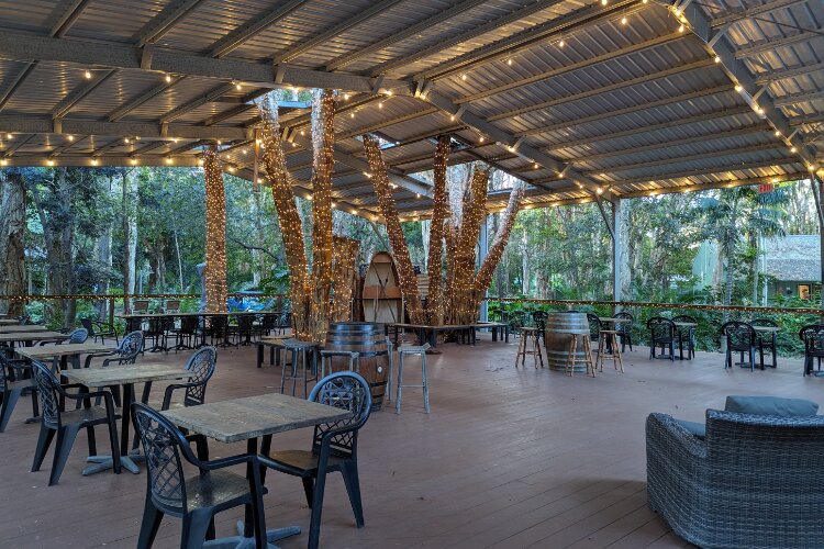 Outdoor wedding barn in a rainforest at Port Stephens NSW