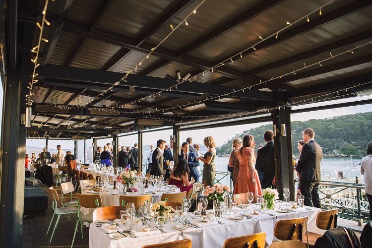 Outdoor wedding space on the sydney waterfront at Chowder Bay