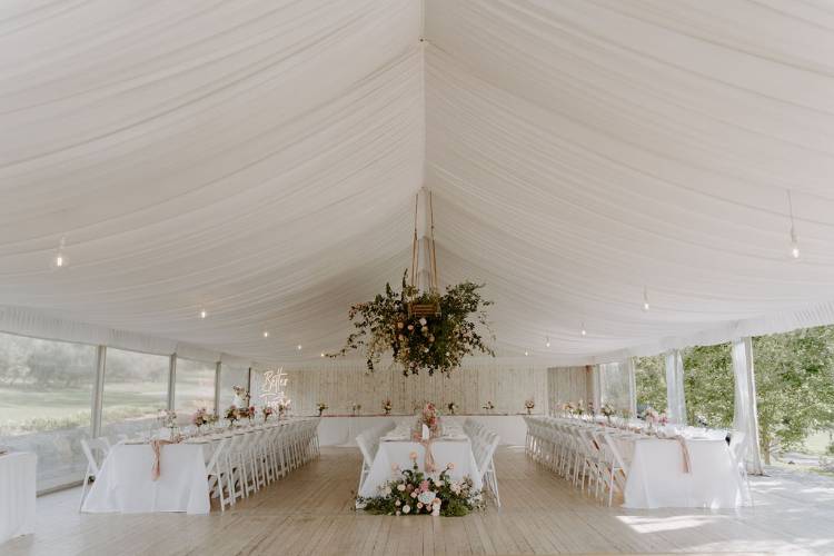 Premium reception space in a beautiful garden marquee near Sydney