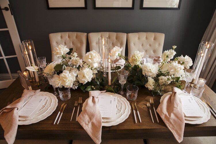 Intimate wedding reception styled by Girl Friday Weddings