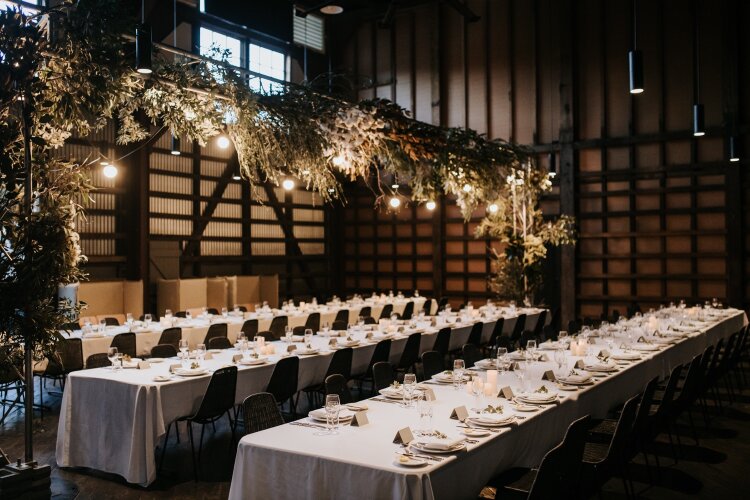 Rustic function room with industrial heritage vibes on Sydney Harbour