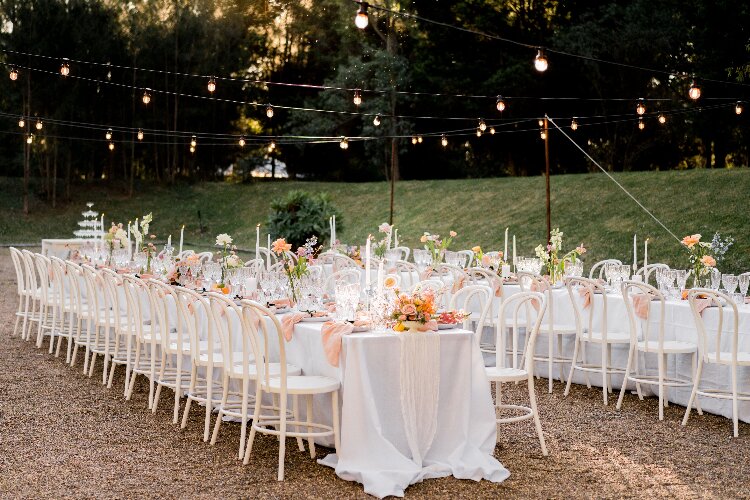 Rustic wedding courtyard Leaves Fishes