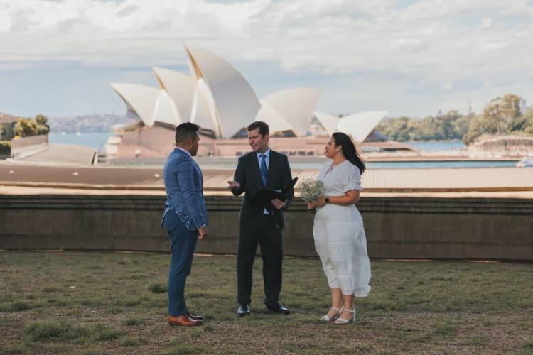 Simple ceremonies at the Sydney Opera House