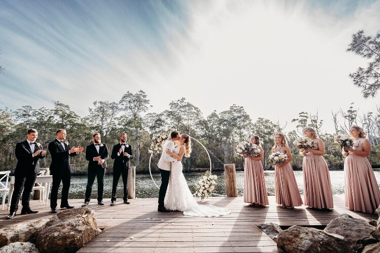 Beautiful wedding ceremony venue on the Bewong River South Coast NSW