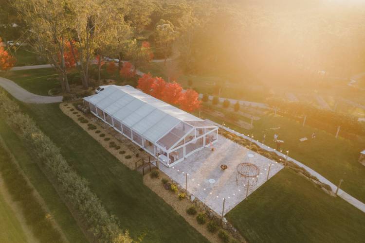 Southern Highlands wedding venue marquee at Growwild Wildflower Farm