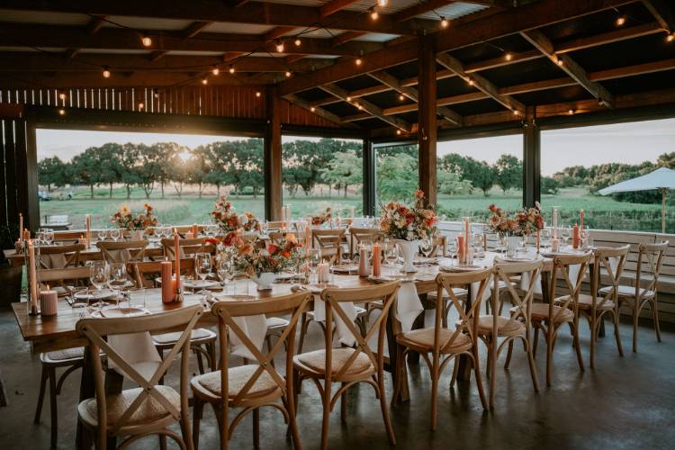 Rustic reception space at Tweed Shire wedding venue Farm & Co