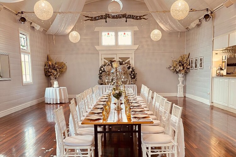 Unique reception space in a repurposed Brisbane chapel