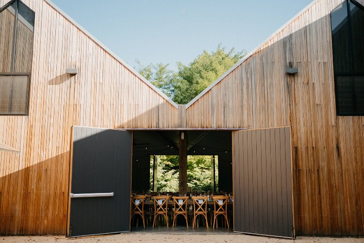 Unique wedding reception venue barn at Redwood Park
