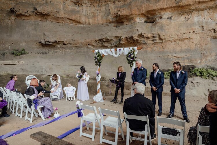 Unusual wedding ceremony cave