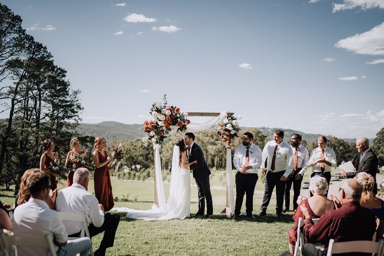 Wedding ceremony lawn Chapel Hill