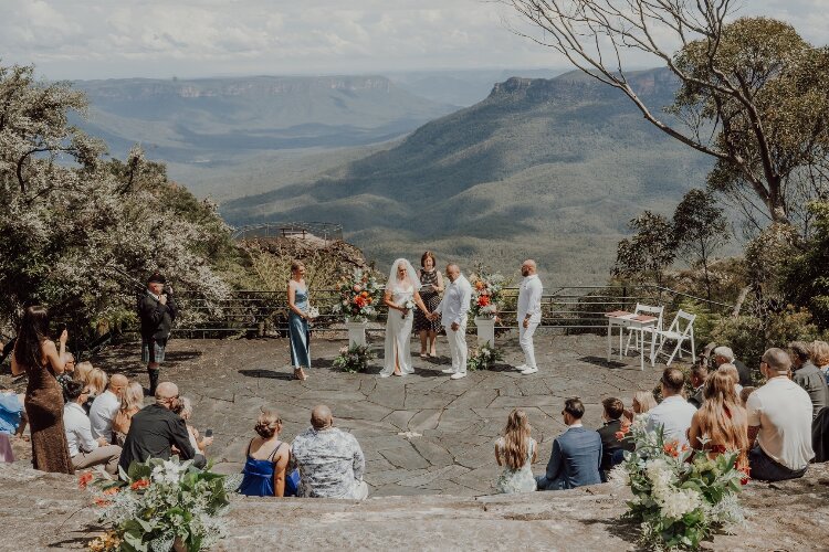 Wedding ceremony site Blue Mountains