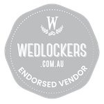 Wedlockers Endorsed Vendor Badge Transparent Grey 150