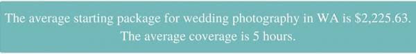 WA Wedding Photo Packages Pricing Report 2016