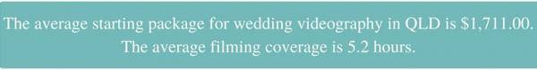 Wedding Video Packages Pricing Report QLD 2016