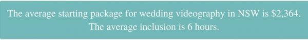 Wedding Videography Packages Pricing Report 2016