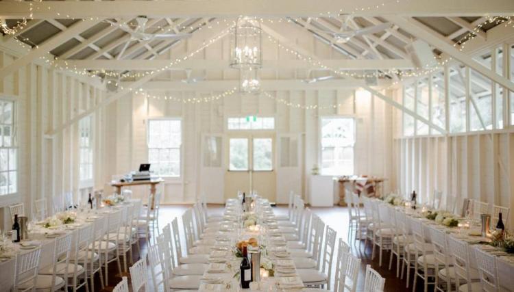 Athol Hall is a rustic styled barn wedding venue on Sydney Harbour