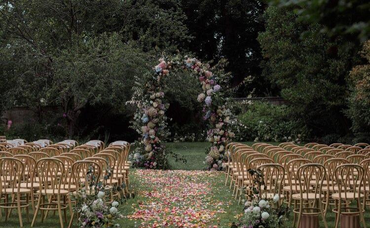 Backyard Wedding Altar