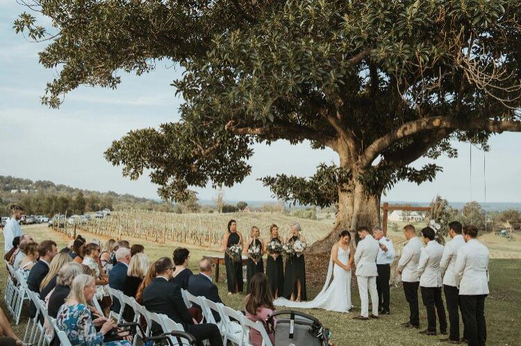 Wedding ceremony venue at Pokolbin's Ben Ean Winery