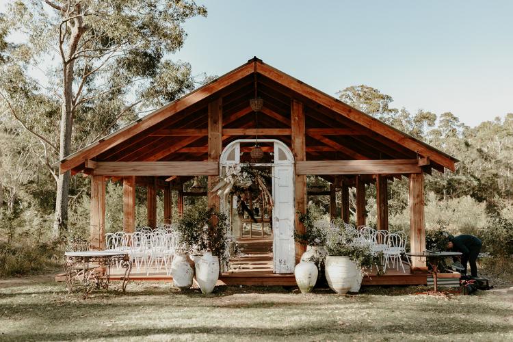 The Woods Farm rustic wedding chapel